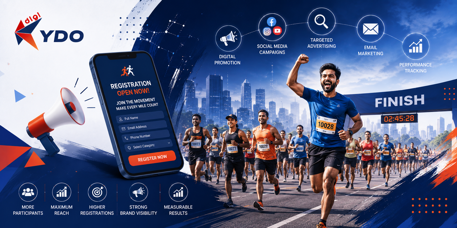 Marathon Event Marketing in India: Registrations | Digi Kydo